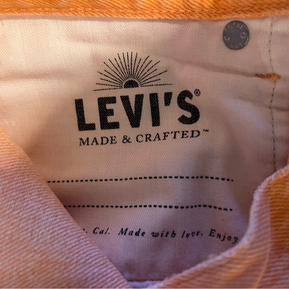 New! WOT LEVI'S MADE & CRAFTED Orange denim jeans size 25 - Picture 6 of 6
